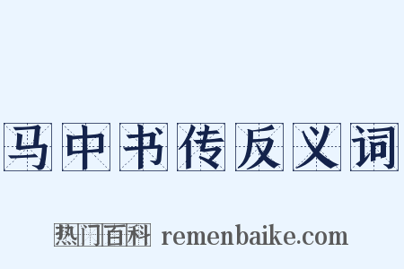 马中书传反义词是什么意思的图片